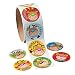 Christmas Reindeer Face Roll Stickers (100 Stickers Per Roll)