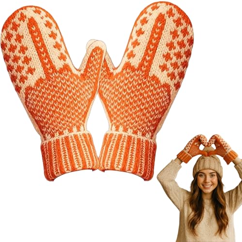 Jeeeun Middle Finger Mittens - Funny Mittens with Attitude, Cozy Knit with a Hidden Attitude, Enjoy Winter Fun (1Pcs)