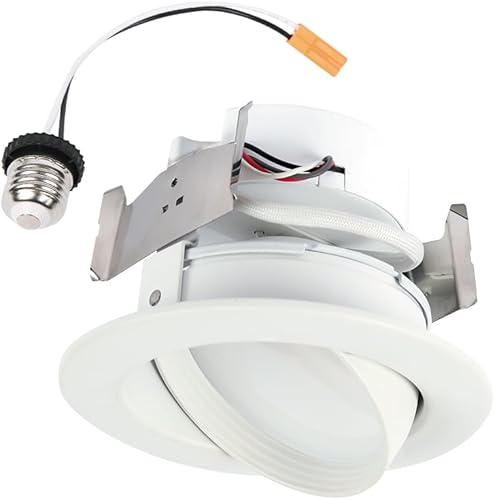 HALO RA - Borde de luz LED empotrado ajustable de 4 pulgadas, 600 lúmenes900 lúmenes, 5 CCT seleccionables (2700 K, 3000 K, 3500 K, 4000 K, 5000 K)