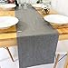 Hooqict Gray Table Runner 12 x 48 inch Elegant Polyester Farmhouse Table Runner for Wedding Dining Party Decorations Thanksgiving Bridal Party Supplies