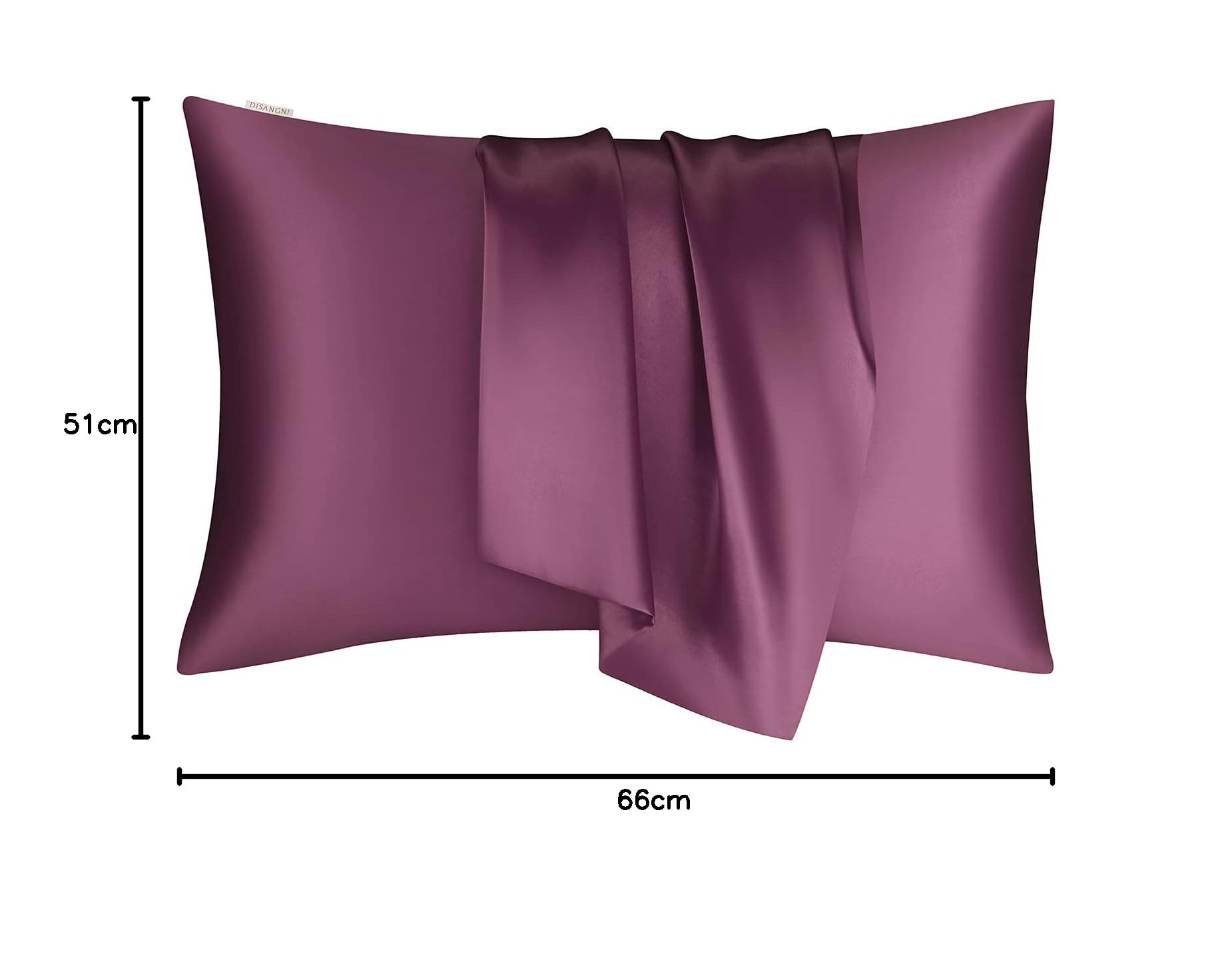 DISANGNI Funda de almohada de seda de morera 100% natural para cabello y piel con cremallera oculta, 22 Momme Ambos lados, funda de almohada de seda real, 1 pieza (morado, King)