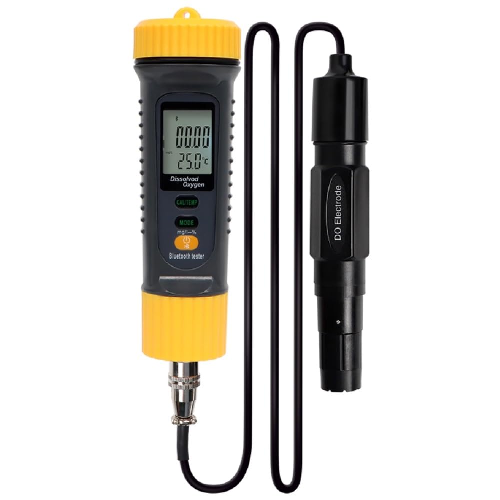 Aundhegrtt As Shown Bluetooth Do Tester Atc 0-199.9% Oxygen Contents Detector With Sensor Water Quality Sensor