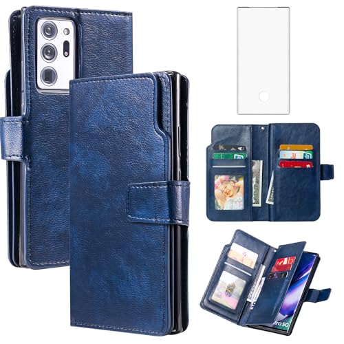 Protection Note 20 Ultra 5G étui portefeuille à rabat et film en verre trempé anti-rayures