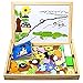 StillCool Puzzles de Madera Magnético 100 Piezas, Dibujo de Animal Colorido con Placa,Rompecabezas Pizarra con Caja para Niños Desde 3 Años,Juguete Educativo para Regalo