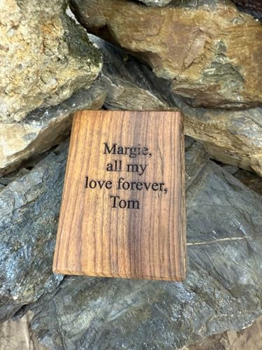 Brújula grabada personalizada con caja de recuerdo de madera - mensaje personalizado - regalo único para él o ella, aniversarios, bodas y más miniatura 7