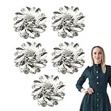 Elegant Rhinestone Button Covers: These fancy buttons are adorned with sparkling rhinestones in a flower design, instantly elevating the look of your clothes. Perfect for adding a touch of glamour to dresses, shirts, or suits without the need for sewing.
