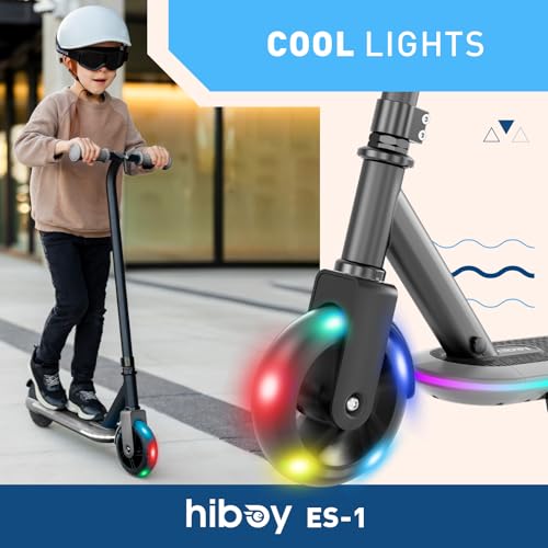 Image of Hiboy ES1 Electric Scooter for Kids Ages 4-10 | LED Light-Up Wheels & Side Lights, 5MPH Safe Speed, Easy Control, Safety Kids Scooter, UL2272 Certificate
