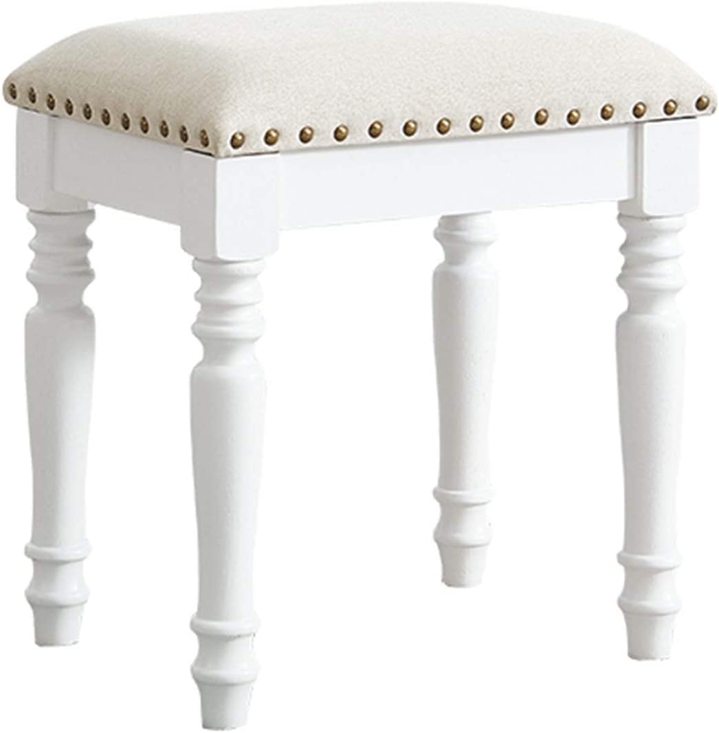 Muebles de asiento tapizados y taburetes de tocador de diseño limpio