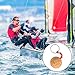 Seafard Boating Floating Keychain with 35mm Cork Ball, Buoyant Keyring, Boat Key Float Keychain for Kayaking, Fishing, Swimming,Surfing, Sailing Water Sports Accessories