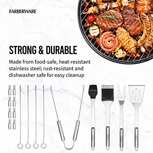 Set de 18 piezas para parrilla Farberware con estuche miniatura 2