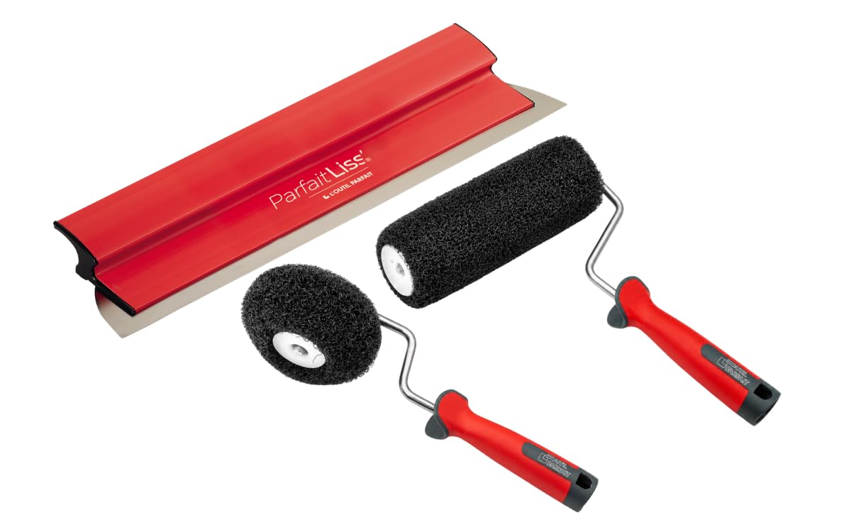L'OUTIL PARFAIT® Kit Plaquiste ParfaitLiss® 45cm, Roll'Enduit 220mm et Roll'Enduit d'angle