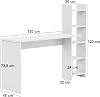 functional Desk with InterGO Books - White - Anthracite Grey