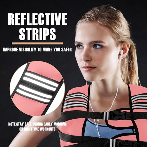 Image of NATURELUX Weighted Vest Men or Women - 5 /10 /15 /20 /25 /30lbs Weights with Reflective Stripe, Weighted Vest for Workout Equipment for Strength Training Running - Walking Weight Loss