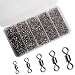 320pcs/box Fishing Rolling Swivels Strong Fishing Tackle Accessories Line to Hook Connectors Size 2 4 6 8 10