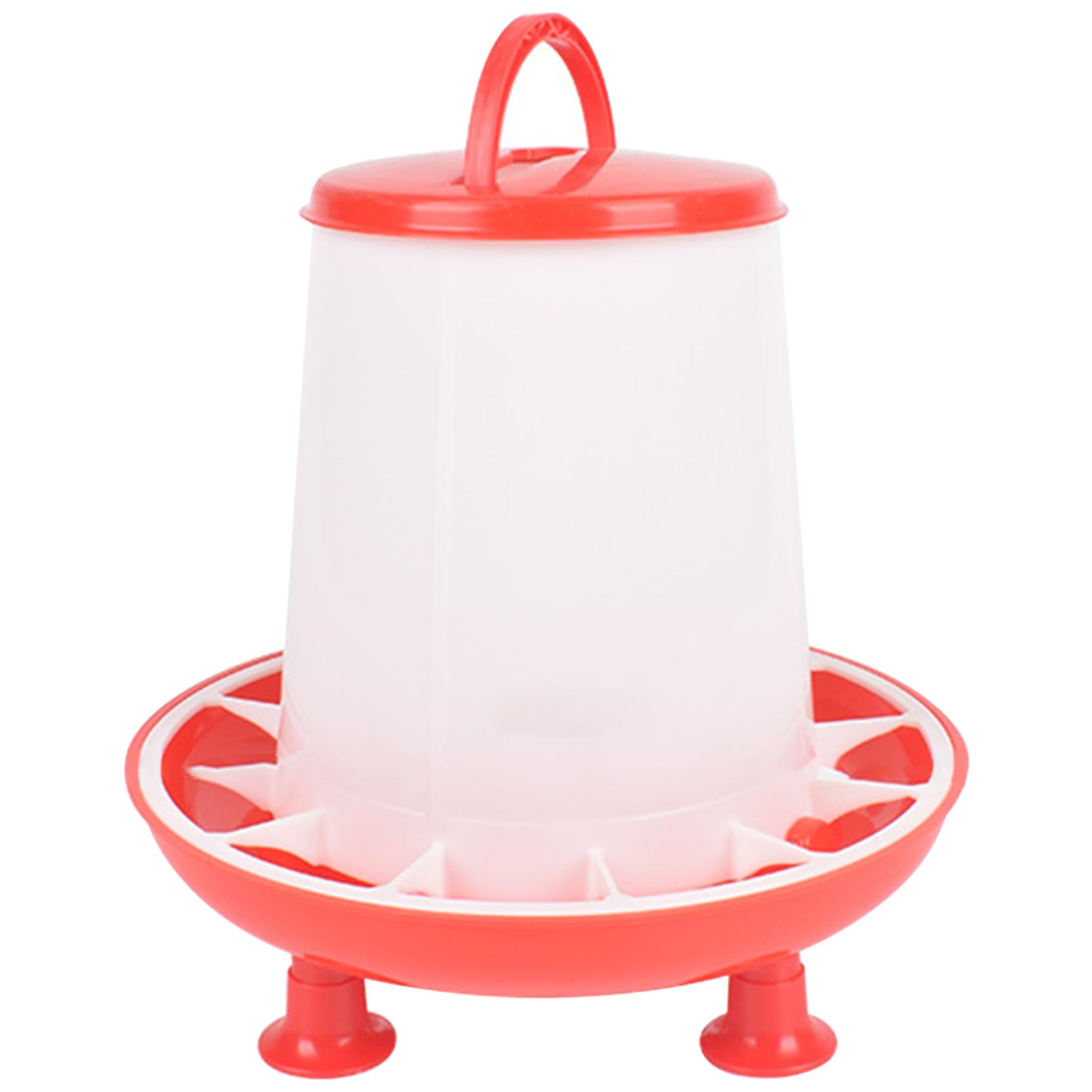 Licsaliwe Chicken Feeder, 3kg Splash Proof Poultry Feeder, Removable Hanging Plastic for Hens, Ducks, Chicks
