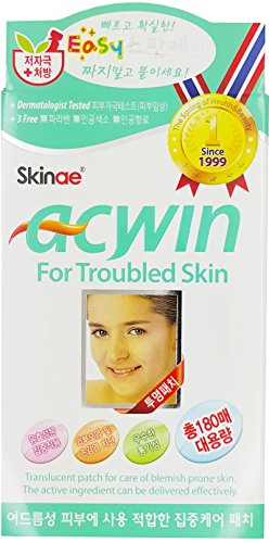 Skinae Acwin Acne Blemish Pimple Clear Spot Care patch Transparent,Large capacity,15 sheets/180 Patches