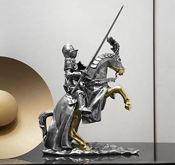 ビンテージ　騎士　金属　ヨーロッパ　置物　インテリア　工芸品　美術品　A3021 ビンテージ 騎士 金属 ヨーロッパ 置物 インテリア 工芸品 美術