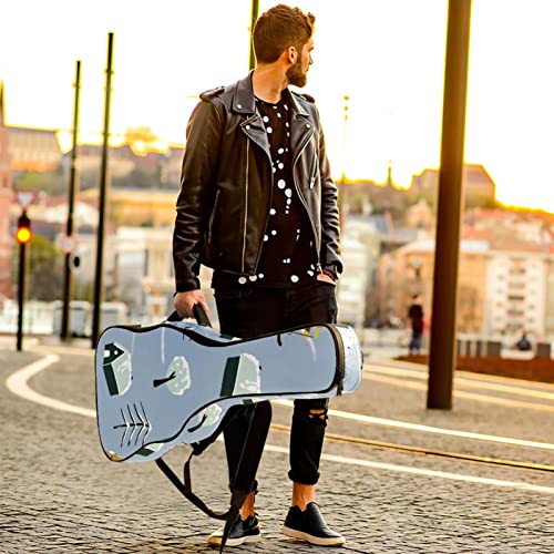 Housse pour guitare acoustique avec rembourrage épais 1 cm, Multicolore 08, 42.9×16.9×4.7 in, Organiseur de sac - Les Beatles, Paul McCartney, John Lennon, RIngo Starr, George Harrison Housse pour guitare acoustique avec rembourrage épais 1 cm, Multicolore 08, 42.9x16.9x4.7 in, Organiseur de sac – Image 7
