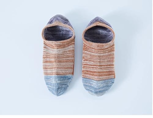 HZH 8 pares/lote meias masculinas de algodão primavera verão listradas meias de silicone macias resp
