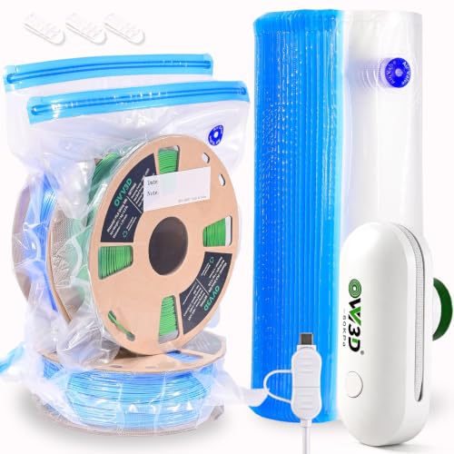 Image of 30 Pcs Filament Vacuum Storage Bags with Upgraded Pump for 3D Printer Accessories, Reusable 3D Printer Filament Storage Bags Vacuum Storage Seal Bag to Keep Dry, Plus Size 32x34cm / 12.6x13.4inch