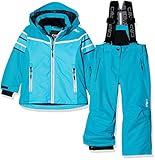 CMP Mädchen Skiset Jacke und Hose 39W2015 Set, Turchese, 128 (M)