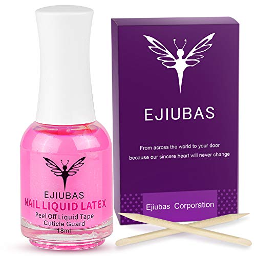 Liquid Latex for Nails 18ml Ejiubas Latex Tape Peel Off Cuticle Guard Skin