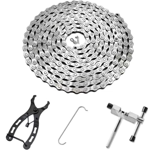 CUEQQY Bike Chain 6/7/8 Speed 126 Links, Chain Bike Replacement