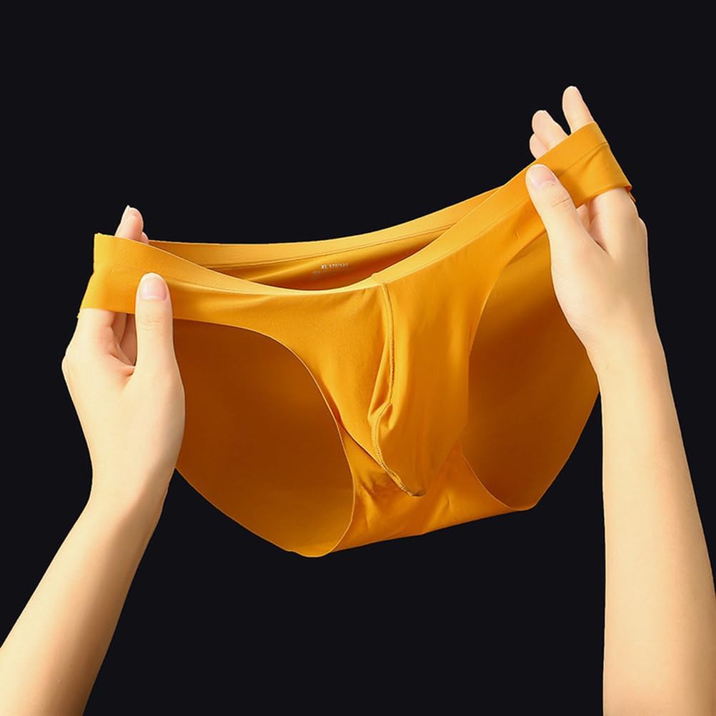 GAOGAO Ice Silk Men Short Briefs Sexy Pounch Underwear Fitness Sport Underpants
