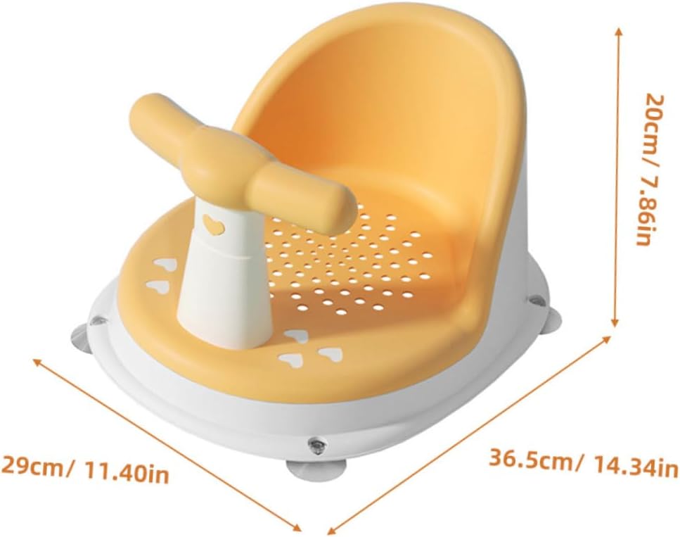 TOYANDONA Ergonomic Bath Seat Anti-Slip Shower Chair Comfortable Sitting Support for Bathing Playing and Feeding Compact Lightweight Design for Secure Bath Essentials