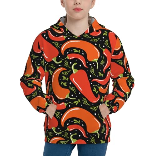 Red Hot Chili Kid Hoodies Boys Sweatshirts Girls Pullover with Pocket