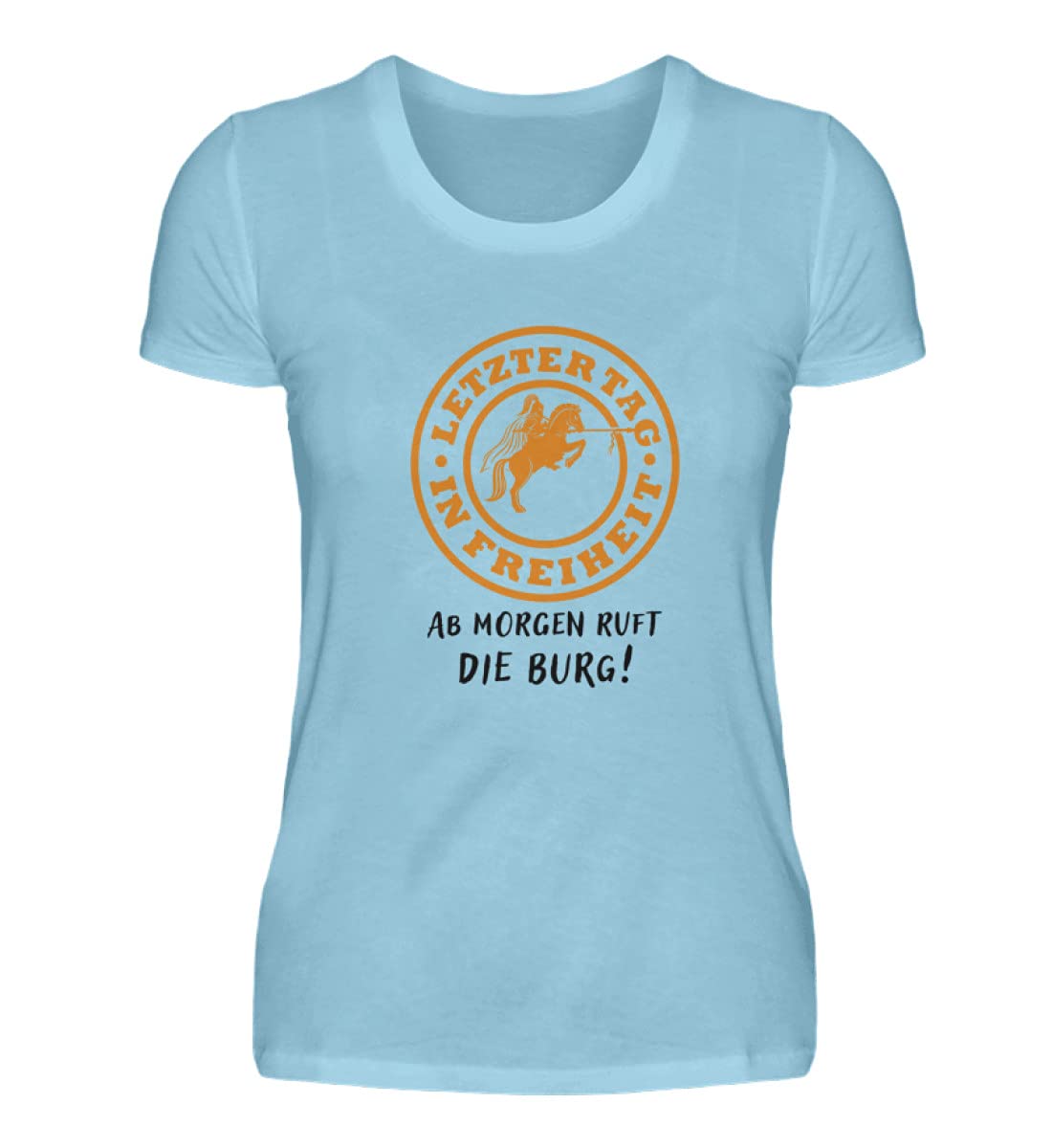 generisch Ginebra el último día en Libertad: Despedida de Soltera JGA – Camiseta de Mujer prémium Azul Celeste S