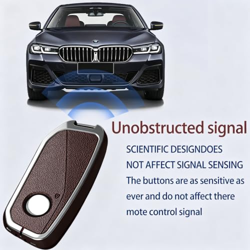 Image of Car Key Fob Shell Cover & Keychain Set compatible with BMW