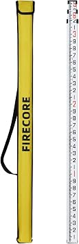Firecore 9-Foot Aluminum Grade Rod 10ths, Dual Sided 3-Section Telescopic Survey Rod