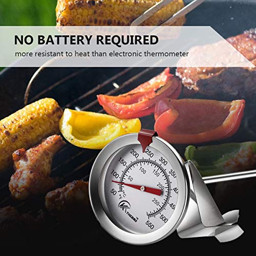 Kt Thermo Deep Fry Thermometer With Instant Read,Dial Thermometer(2-Pack),12" Stainless Steel Stem Meat Cooking Thermometer,Best For Turkey,Bbq,Grill #TOP3