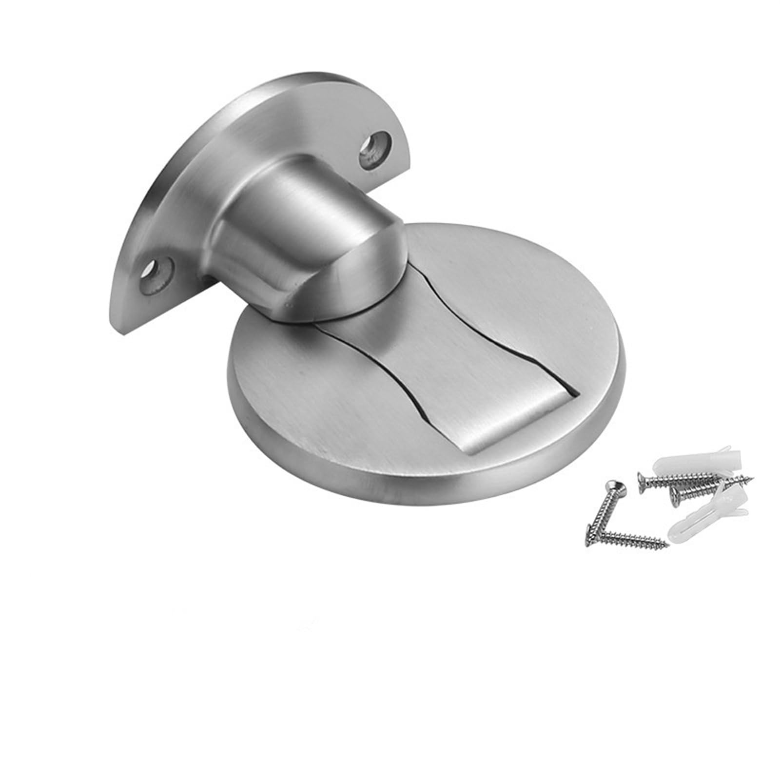 Butée de porte magnétique en acier inoxydable argenté pour protection de maison