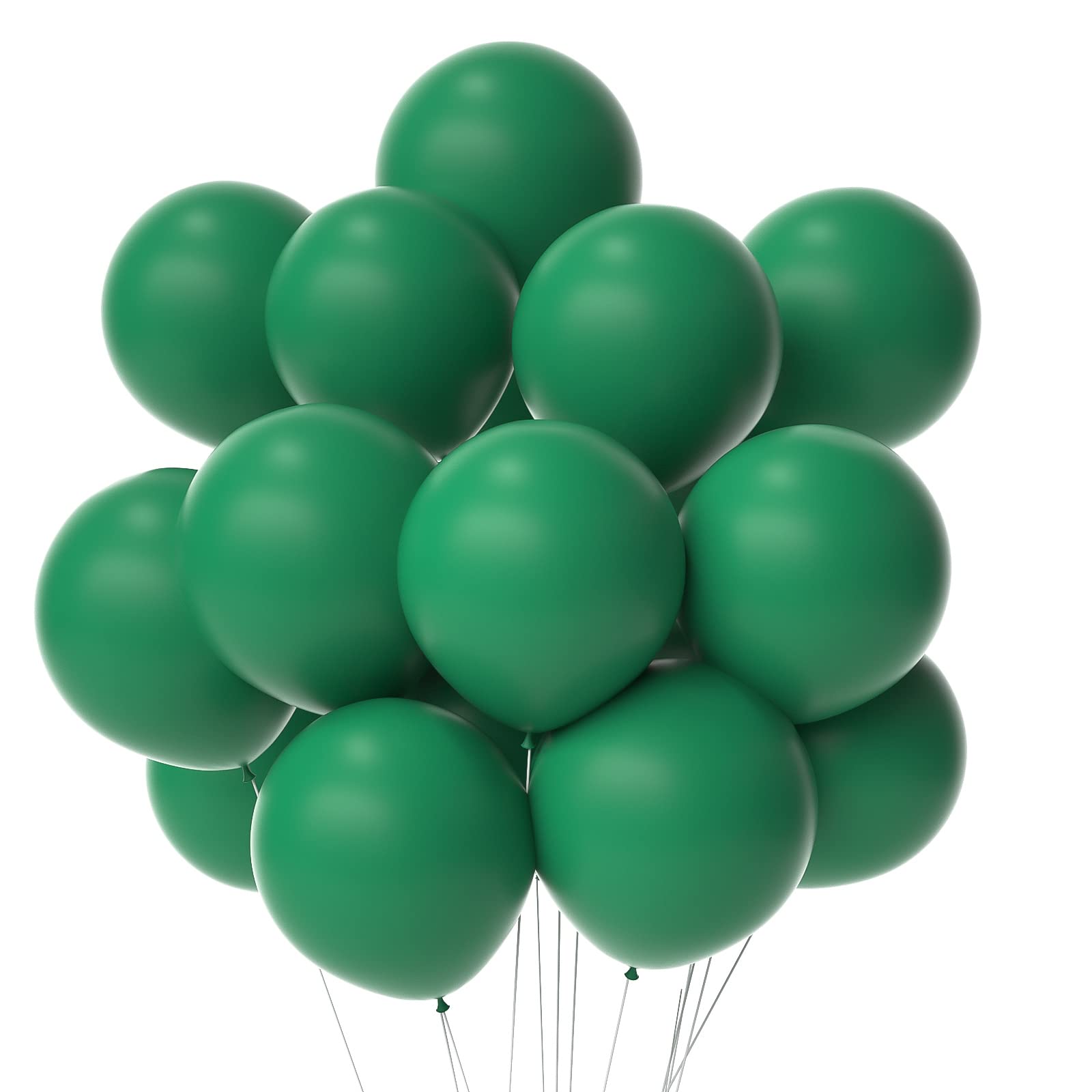 Photo 1 of 2 pack - Janinus Dark Green Balloons Christmas Balloons Green Party Balloons 12 Inches 50 PCS Christmas Balloons Matte Dark Green Balloons Green Latex Balloons Birthday Balloons for Party