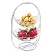 Corbeille à Fruits à 3 étages, Présentoir de Légumes de Fruits d'acier Inoxydable, Corbeille à Pain Compote pour Fruits et Légumes (Chrome),2Tier
