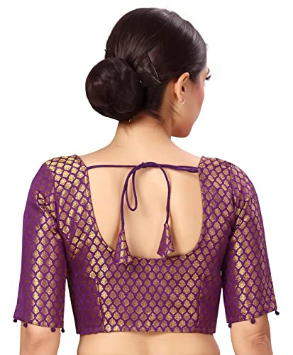Image of Studio Shringaar Women's Polyester Elbow length sleeves Blouse