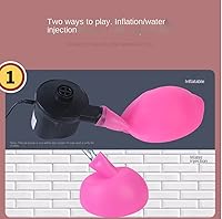 Vista 3 de Bola de burbujas llena de agua de 36 pulgadas, bola de globo de burbujas inflable para adultos, bola de TPR para inyección de agua creativa, bola