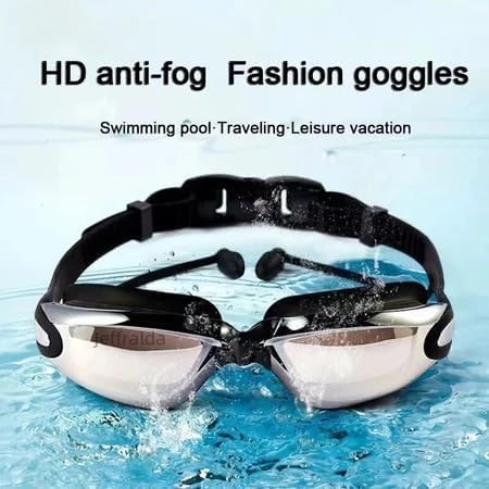 ÓCULOS NATAÇÃO ESPELHADO - PROTEÇÃO UV - ANTIEMBAÇAMENTO - ESTILO E ELEGÂNCIA - UNISSEX - COM PROTET