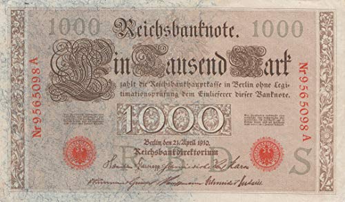 Reichsbanknote 1000 Mark 1910 Rotes Siegel Wert Reichsbanknote 1000 Mark 1910 Rotes Siegel Wert - Tipps & Tricks für