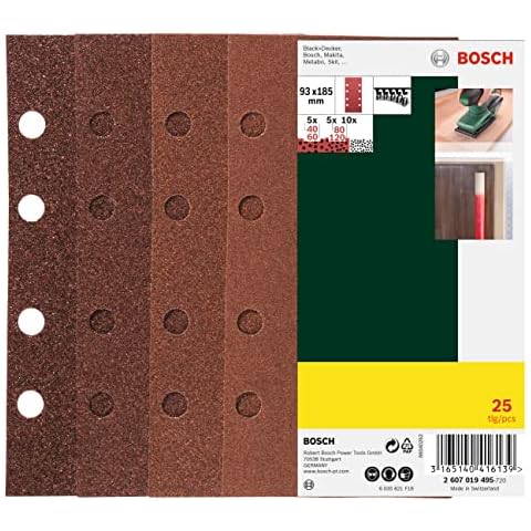 Bosch 25-Piece Sanding Sheet Set for Orbital Sanders Cover