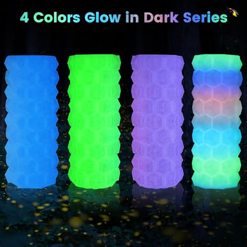Image of MIKA3D 8 Spools Different Popular Colors 3D Printing Filament PLA Bundle, 1.75mm 4 Different Silk Rainbow PLA, 4 Different Glow in Dark PLA, Total 8 Spools Packed, 0.25kg /Spool, Total 2kg