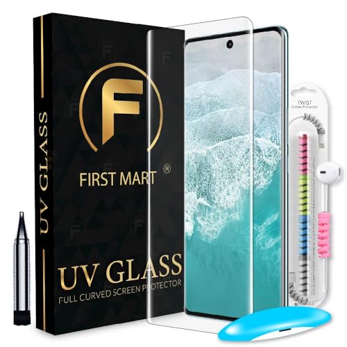 Image of FIRST MART Tempered Glass for Vivo V30, Vivo V30 Pro and V30e 5G With UV Installation Kit | Military-Grade Gorilla Screen Protector and Cable Guard | Edge to Edge Coverage | Crystal Clear