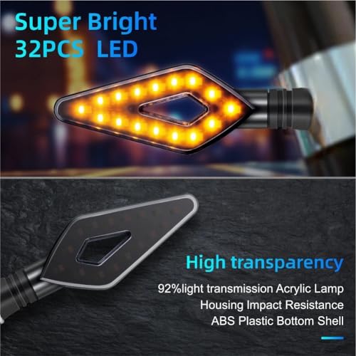 Clignotant de moto a LED et feu stop motocyclette fluide 12V - 5