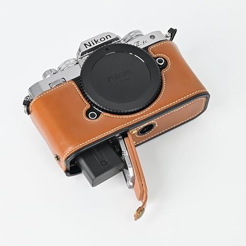 SIUTATDSH カメラケース PUレザー 適用 Nikon ニコン ZFC Z fc ケース ライナーケース カメラホルダー、耐震・耐衝撃・便携・三脚設置でき、電池交換でき。 (ブラウン)