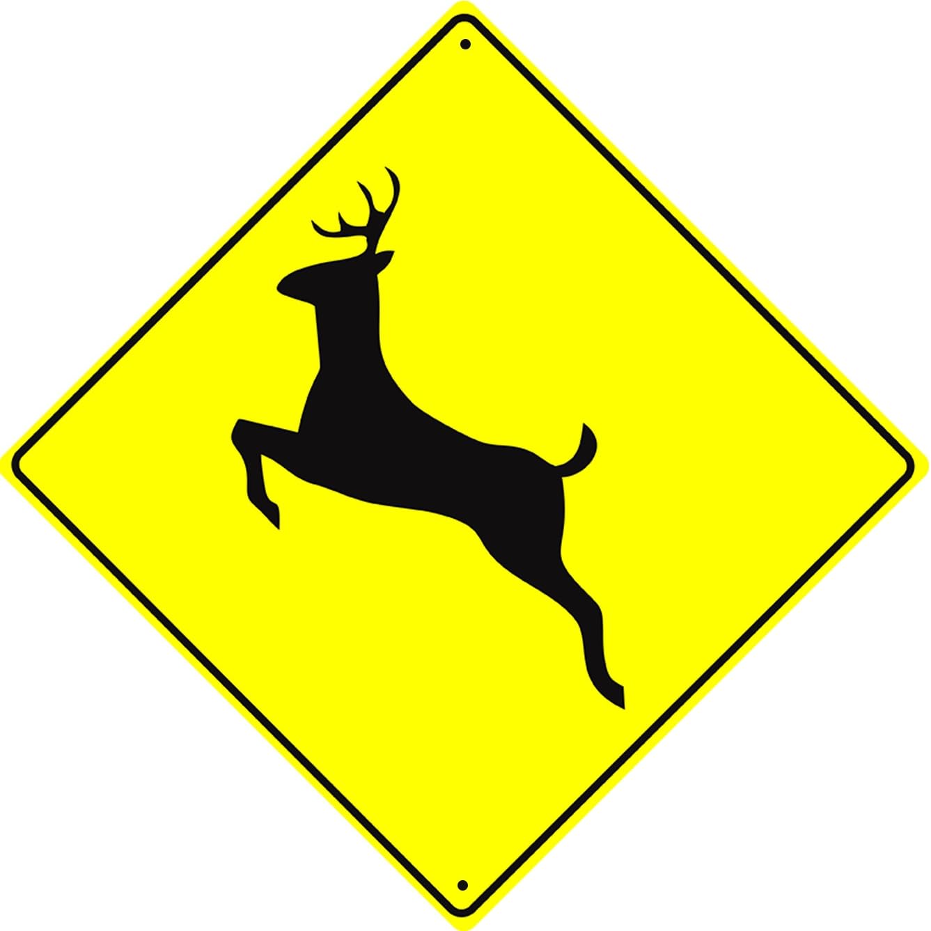 Deer Symbol Crossing Animal Xing Novelty Road Notice Traffic Metal Sign