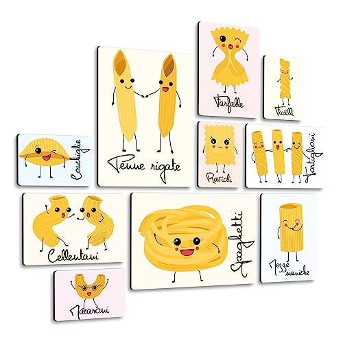 Giallobus - Conjunto de 10 Pinturas de Paneles múltiples - Masa Dulce - Madera de MDF - | 2 x 42x29,7cm | 4 x 29,7x21cm | 4 x 21x14,85cm | - Listo para Colgar - Cuadros