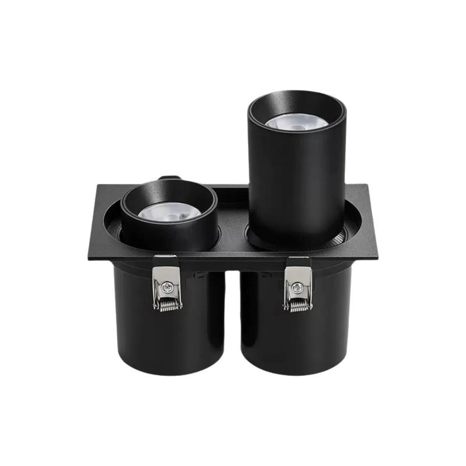 COB Adjustable Double Head Recessed Spotlight, Stretchable, Rotatable, Ceiling Light Sand Black 2x7W 3000K 75x145mm-picture-23