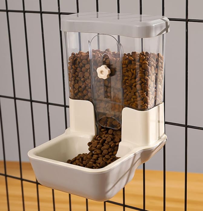 VGECEE Automatischer Futterspender 800ml Futterspender für Käfig Vogelfutterspender Katzenfutter Automat Automatisches Füttern Geeignet für Kaninchen Katze Welpe Meerschweinchen Chinchilla Vogel